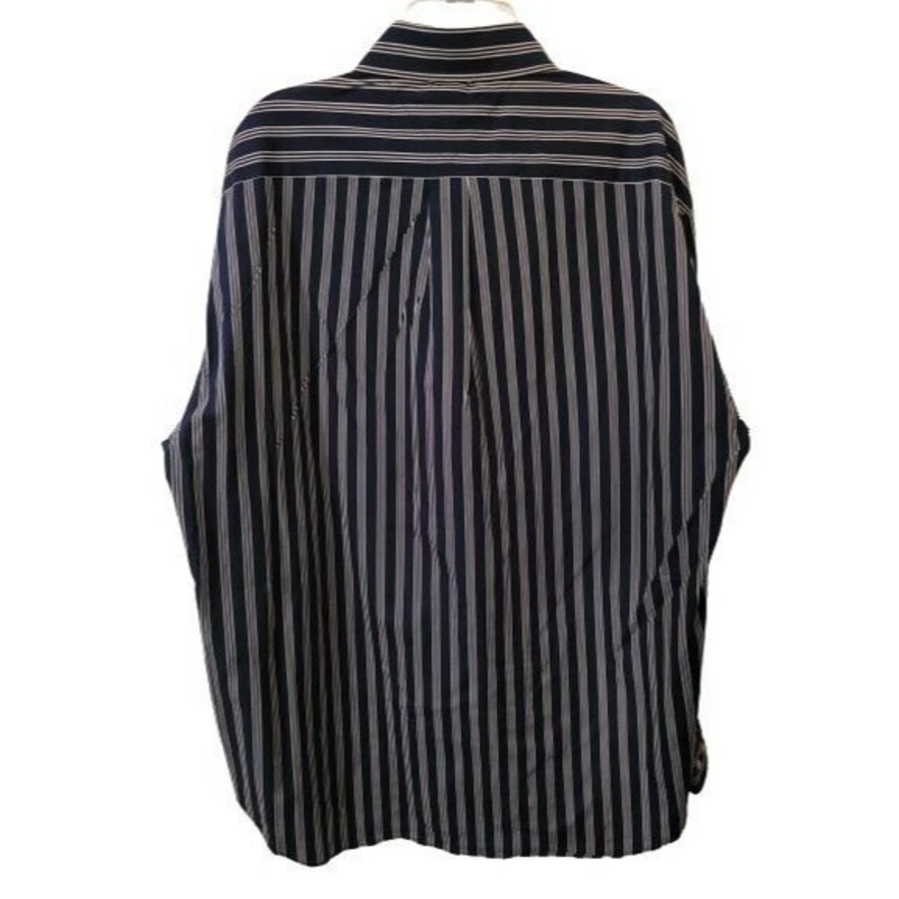 Vintage Tommy Hilfiger Button Up Shirt Adult XL Blue Stripe Men's - Picture 2 of 3